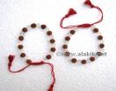 Crystal Quartz Rudraksha D-string Bracelet